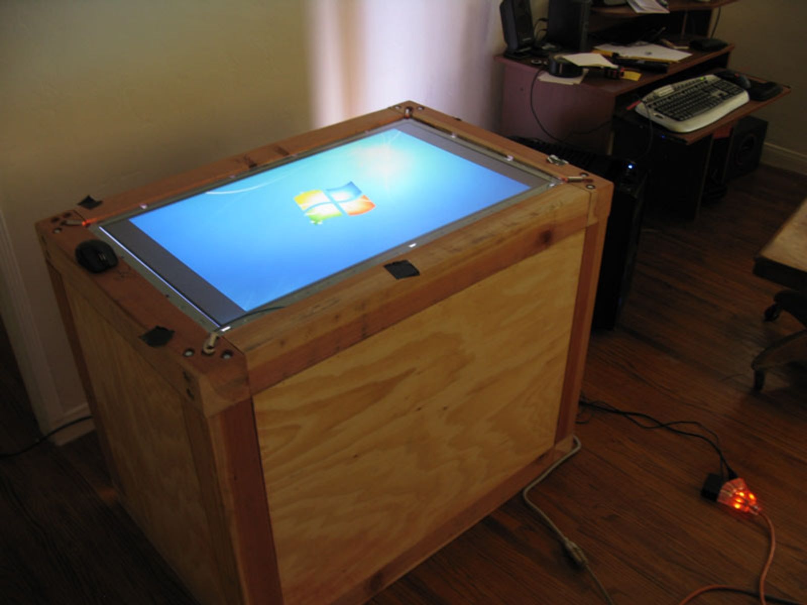 Completed multi-touch table